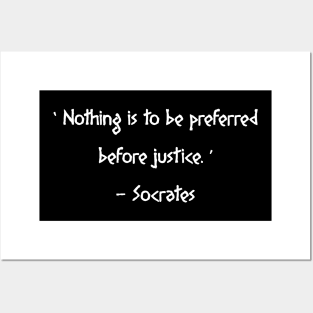 Socrates Justice Quote Posters and Art